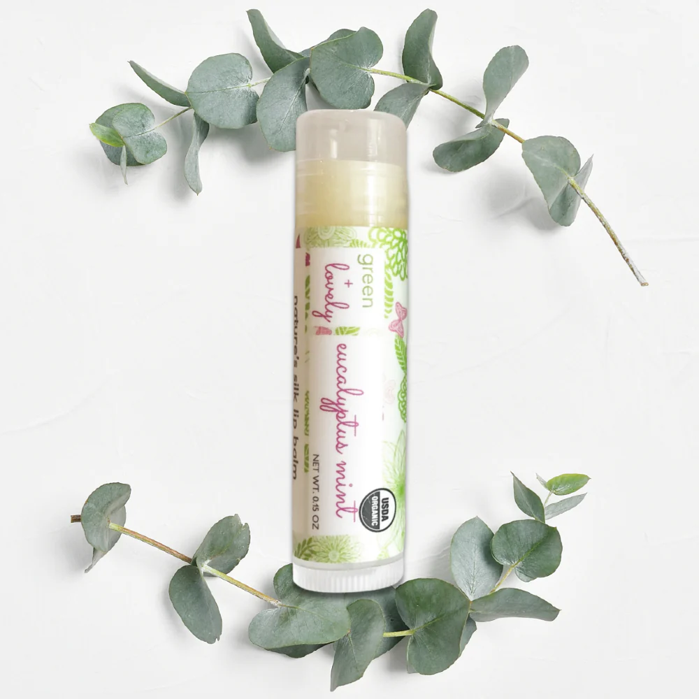 Eucalyptus Mint /// Organic Lip Balm Butter for Intense Moisture - Image 2