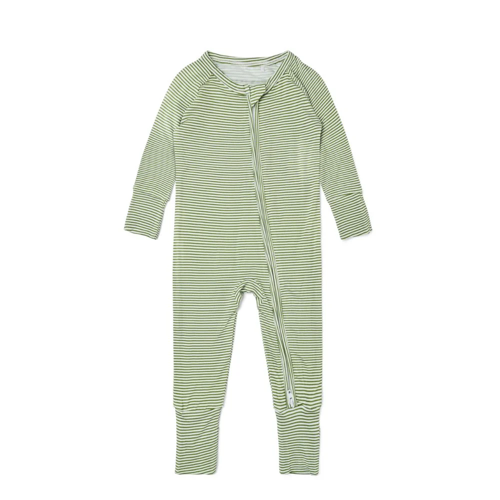 Evergreen Stripe Bamboo Sleeper - Image 2