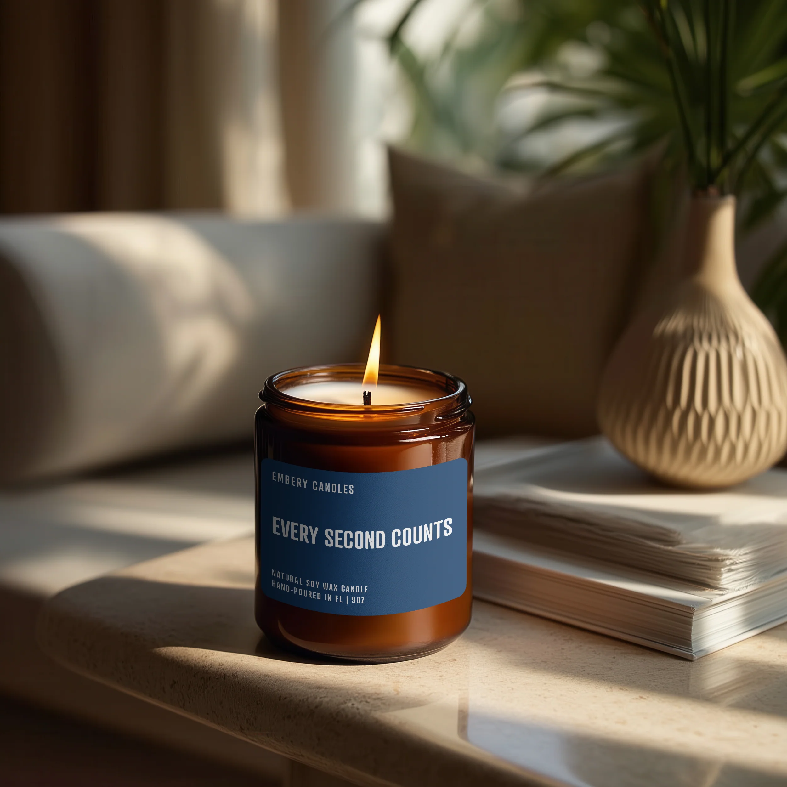 Every Second Counts | Soy Wax Scented Candle - Image 3