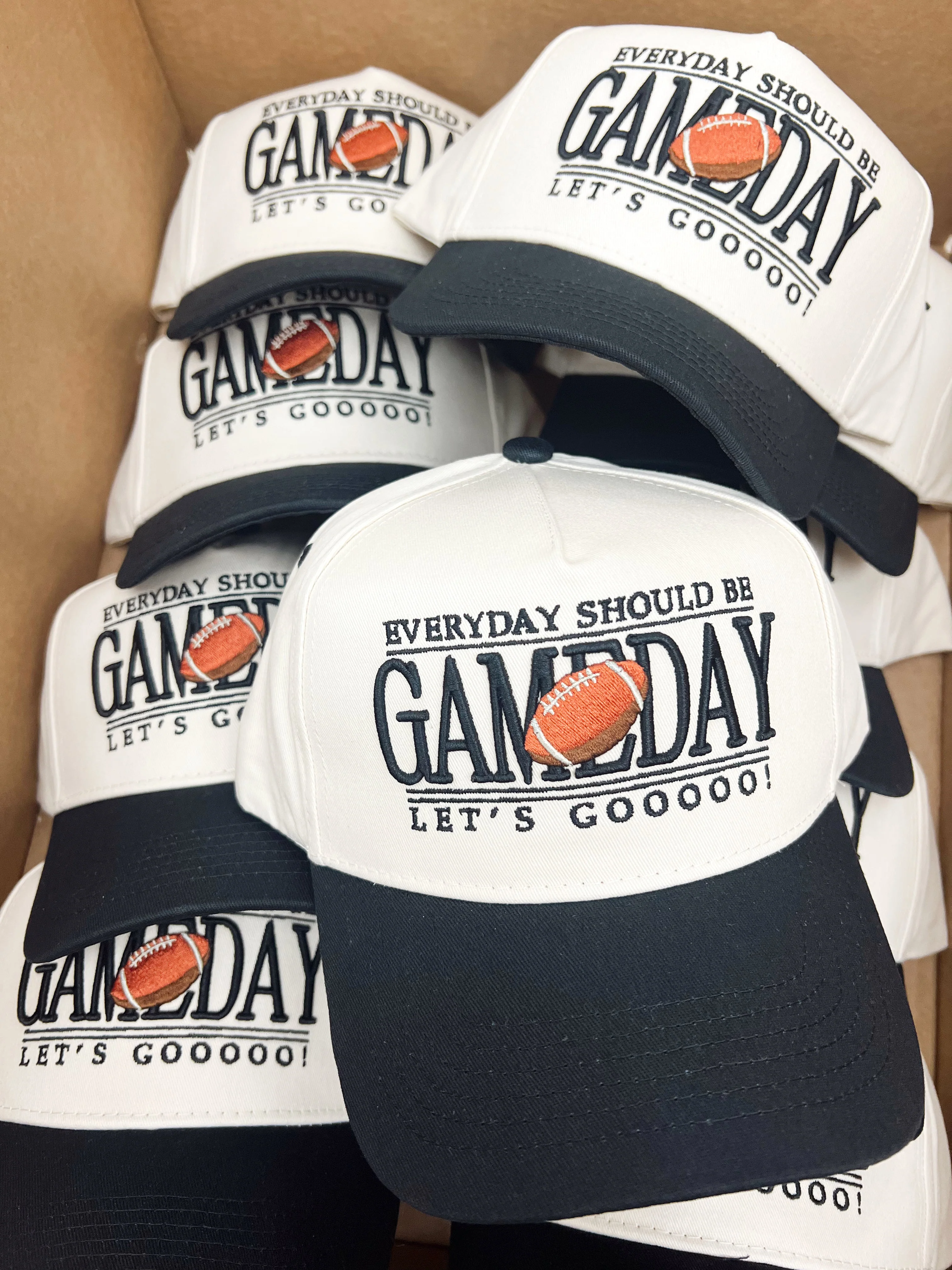 Everyday Should Be Gameday - Black Vintage Trucker Hat - Image 19