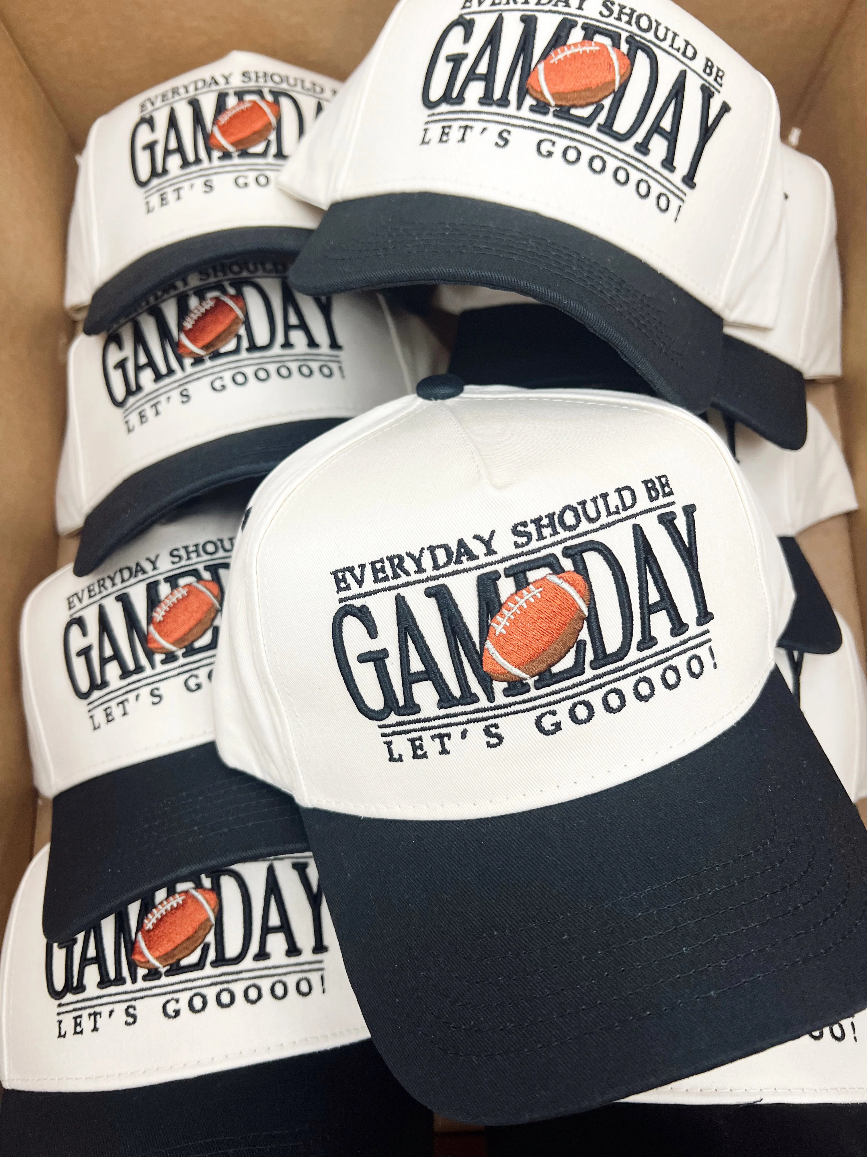 Everyday Should Be Gameday - Black Vintage Trucker Hat - Image 22