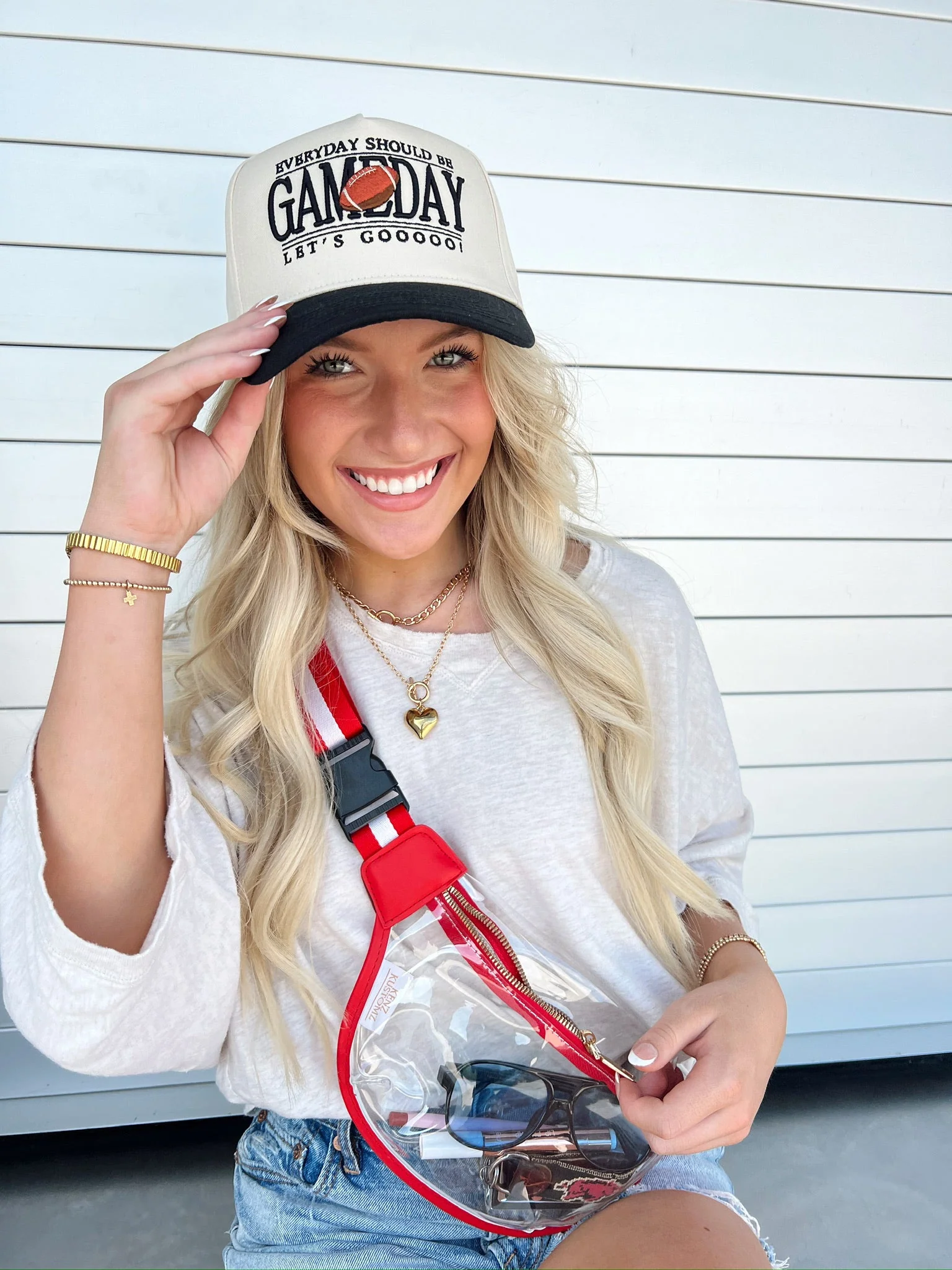 Everyday Should Be Gameday - Black Vintage Trucker Hat - Image 23