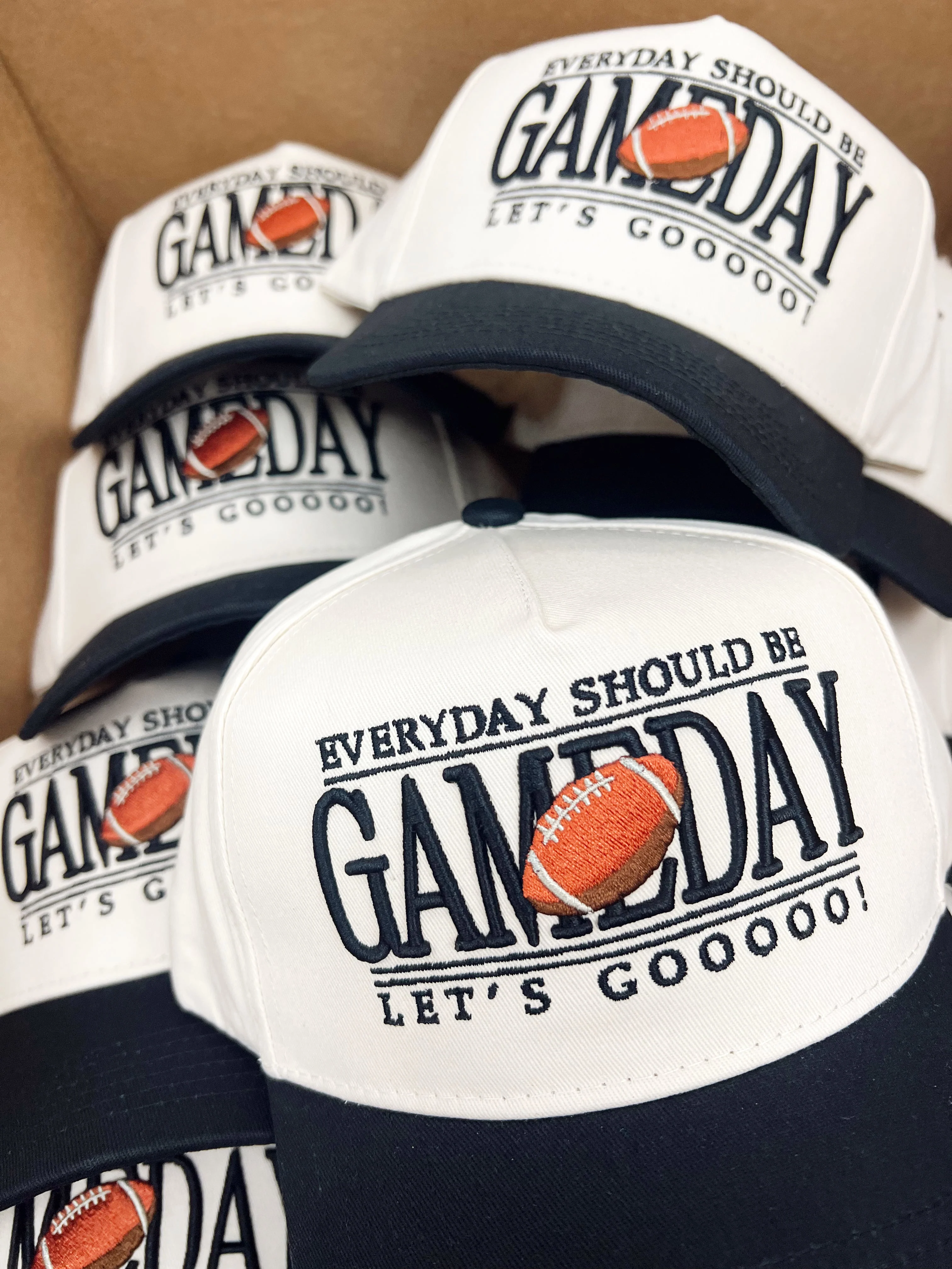 Everyday Should Be Gameday - Black Vintage Trucker Hat - Image 27
