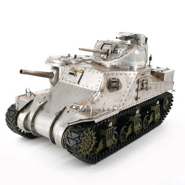 EXBONZAI 1/16 2.4ghz RC Tank RTR Hand Made Simulation Full Metal W/light & Sound 360 Degree Turret Rotation Remote Control For American M3 RC Car Vehicles Model - Image 10