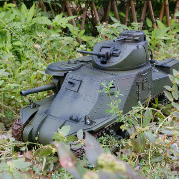 EXBONZAI 1/16 2.4ghz RC Tank RTR Hand Made Simulation Full Metal W/light & Sound 360 Degree Turret Rotation Remote Control For American M3 RC Car Vehicles Model - Image 3