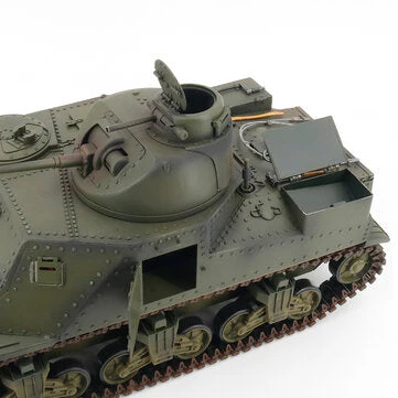EXBONZAI 1/16 2.4ghz RC Tank RTR Hand Made Simulation Full Metal W/light & Sound 360 Degree Turret Rotation Remote Control For American M3 RC Car Vehicles Model - Image 7