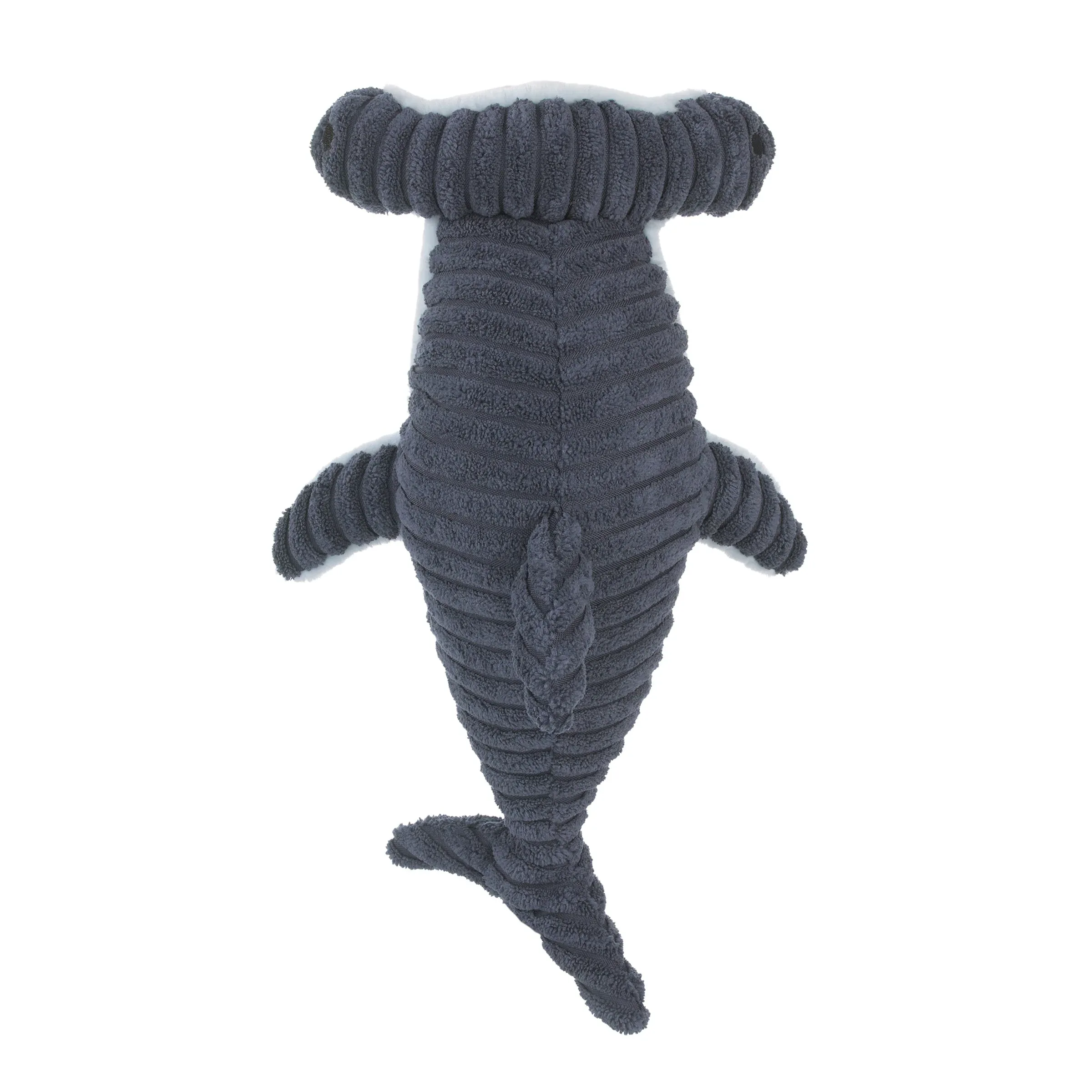 Explore Dream Discover Navy, and Light Blue Hammerhead Shark Shaped Plush Stuffed Animal - Image 2