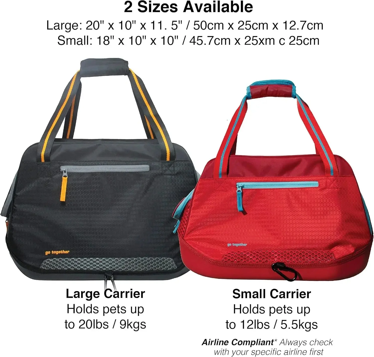 Explorer Dog Carrier - Comfortable Carrier for Travel - Water-Resistant Armorsole Base - Airline Compliant - Storage Pocket - for Cats & Small Dogs up to 20 Lb - Red/Blue - Image 3