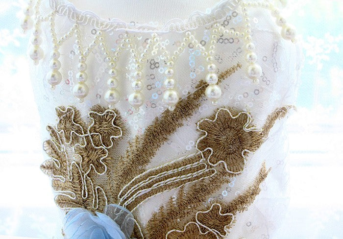 Exquisite Gold Silver Sequin Pet Gown Luxurious Dog Princess Dress - Image 11