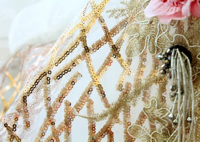 Exquisite Gold Silver Sequin Pet Gown Luxurious Dog Princess Dress - Image 12