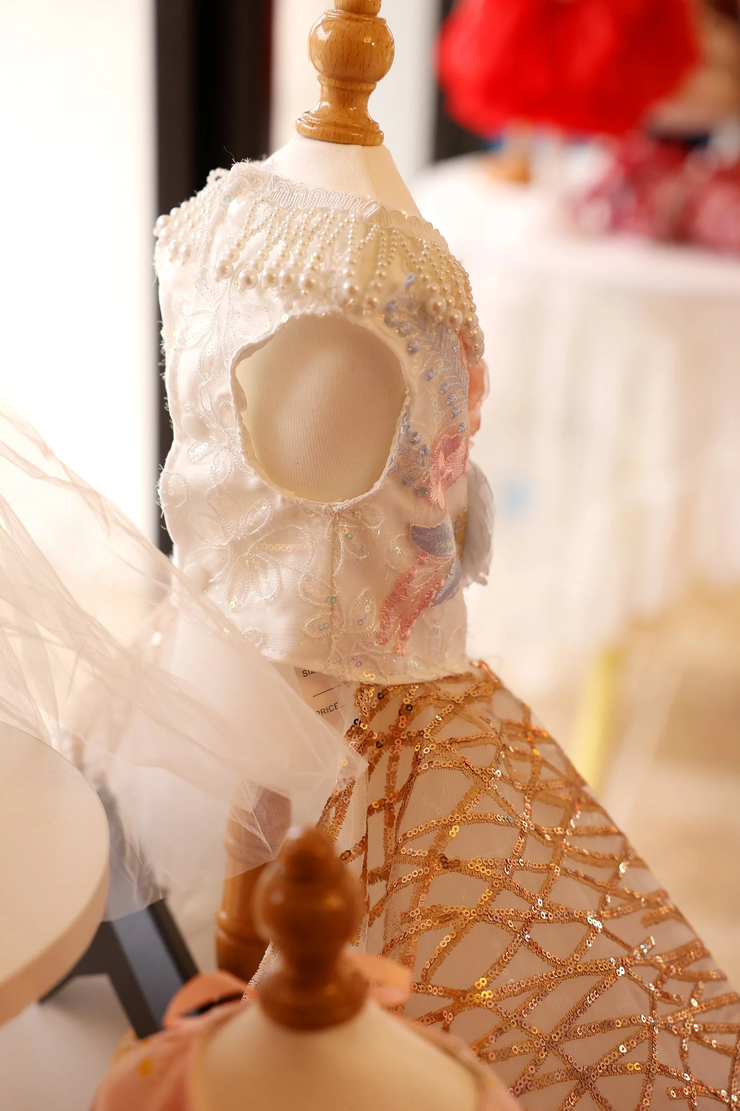 Exquisite Gold Silver Sequin Pet Gown Luxurious Dog Princess Dress - Image 4