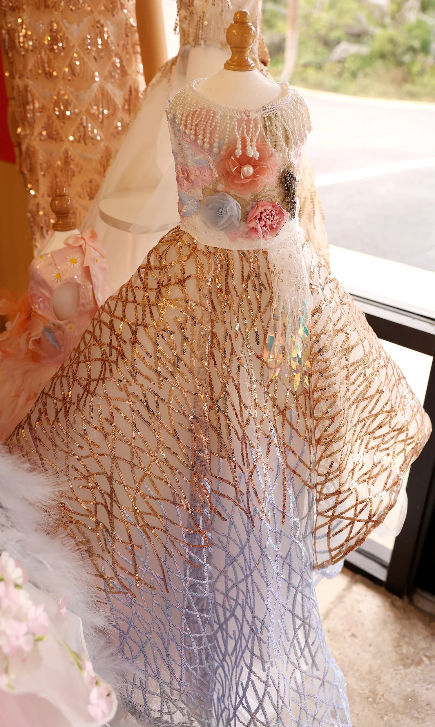 Exquisite Gold Silver Sequin Pet Gown Luxurious Dog Princess Dress - Image 5
