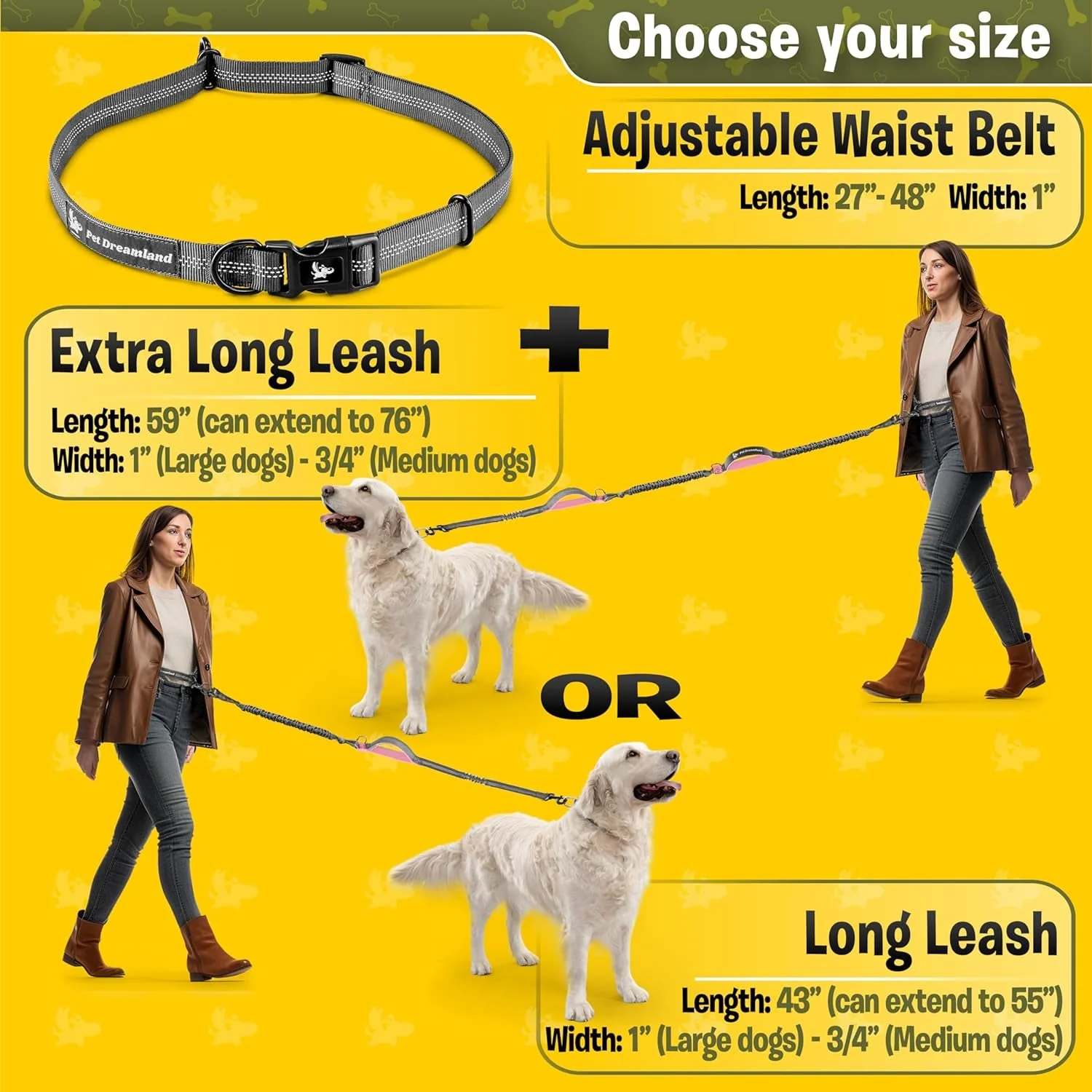 Exquisite Hands-Free Dog Leash for Large Dogs - Image 3
