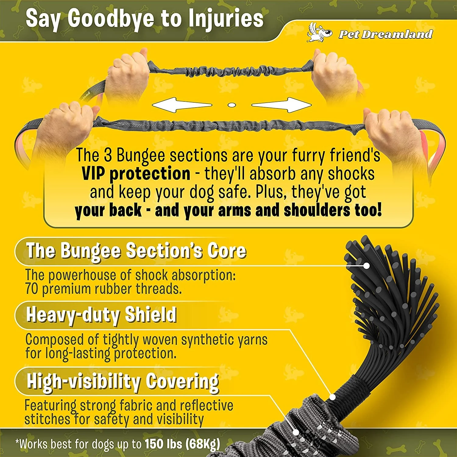 Exquisite Hands-Free Dog Leash for Large Dogs - Image 4