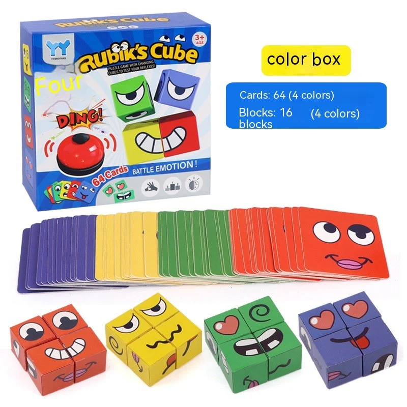 Face Changing Rubik's Cube Educational Toy Expression Building Blocks - Image 10