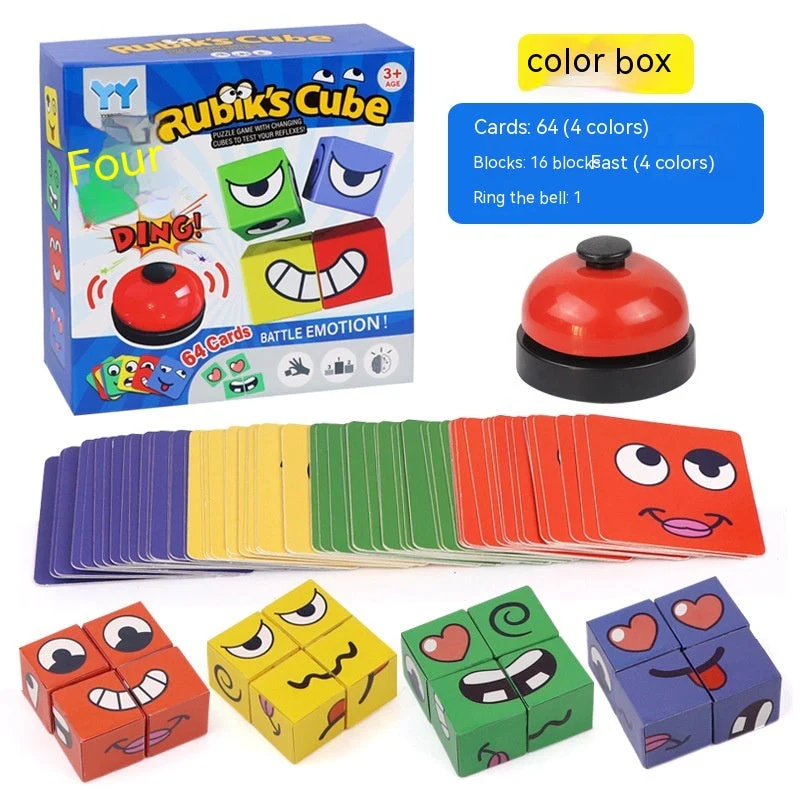 Face Changing Rubik's Cube Educational Toy Expression Building Blocks - Image 11