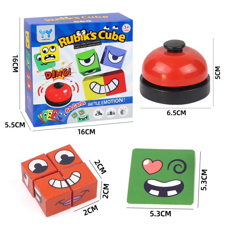 Face Changing Rubik's Cube Educational Toy Expression Building Blocks - Image 8