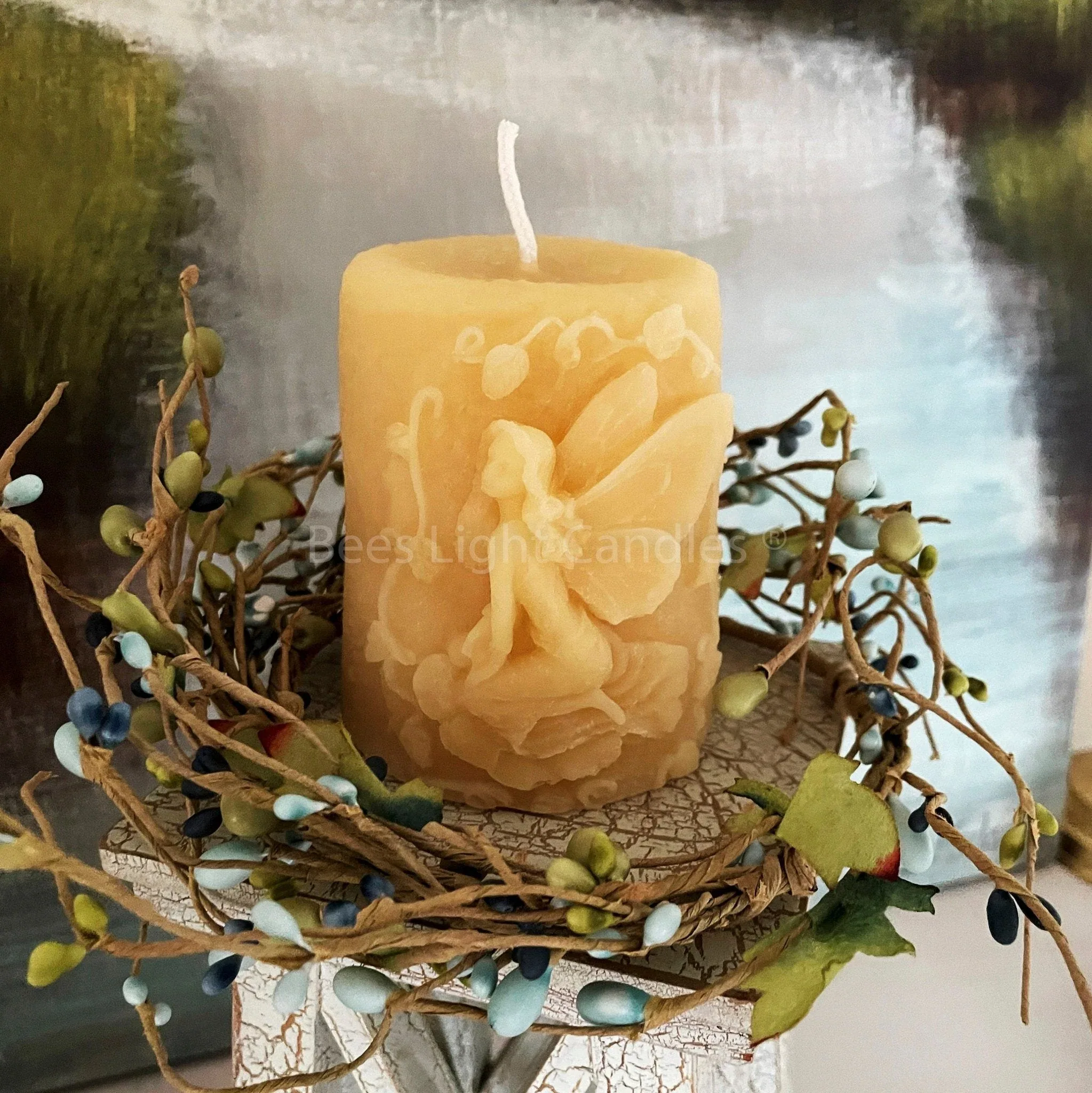 Fairy Pillar | Magical Pixie Beeswax Candle - Image 2