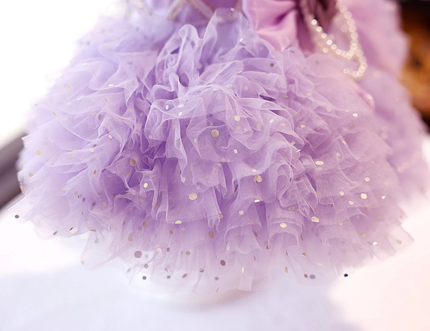 Fairy Princess Dog Dress – Luxury Tutu Pet Wedding Gown Purple - Image 5