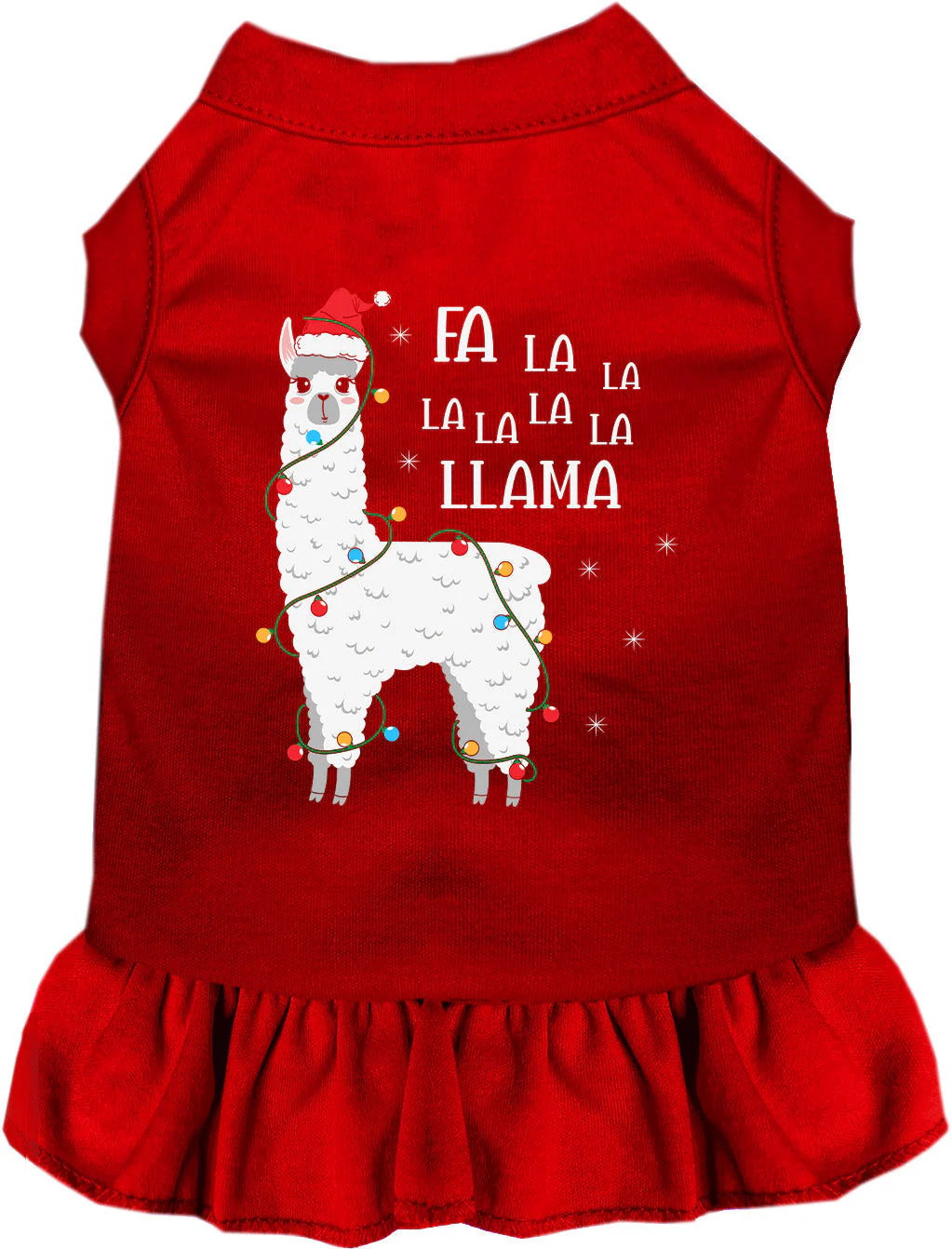 Falalala Llama Christmas Pet Dress - Image 10