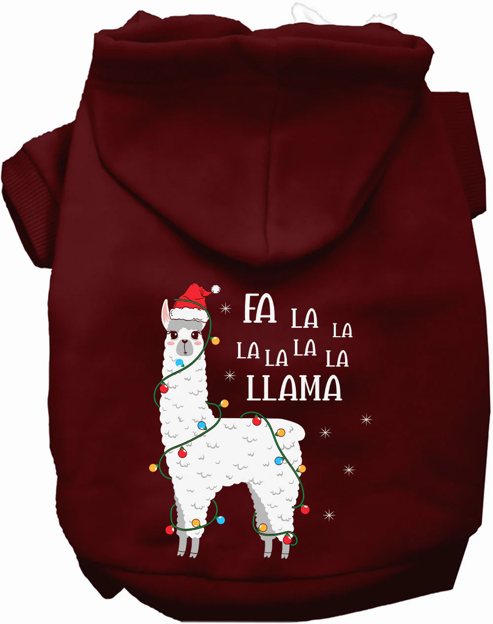 Falalala Llama Christmas Pet Hoodie - Image 8