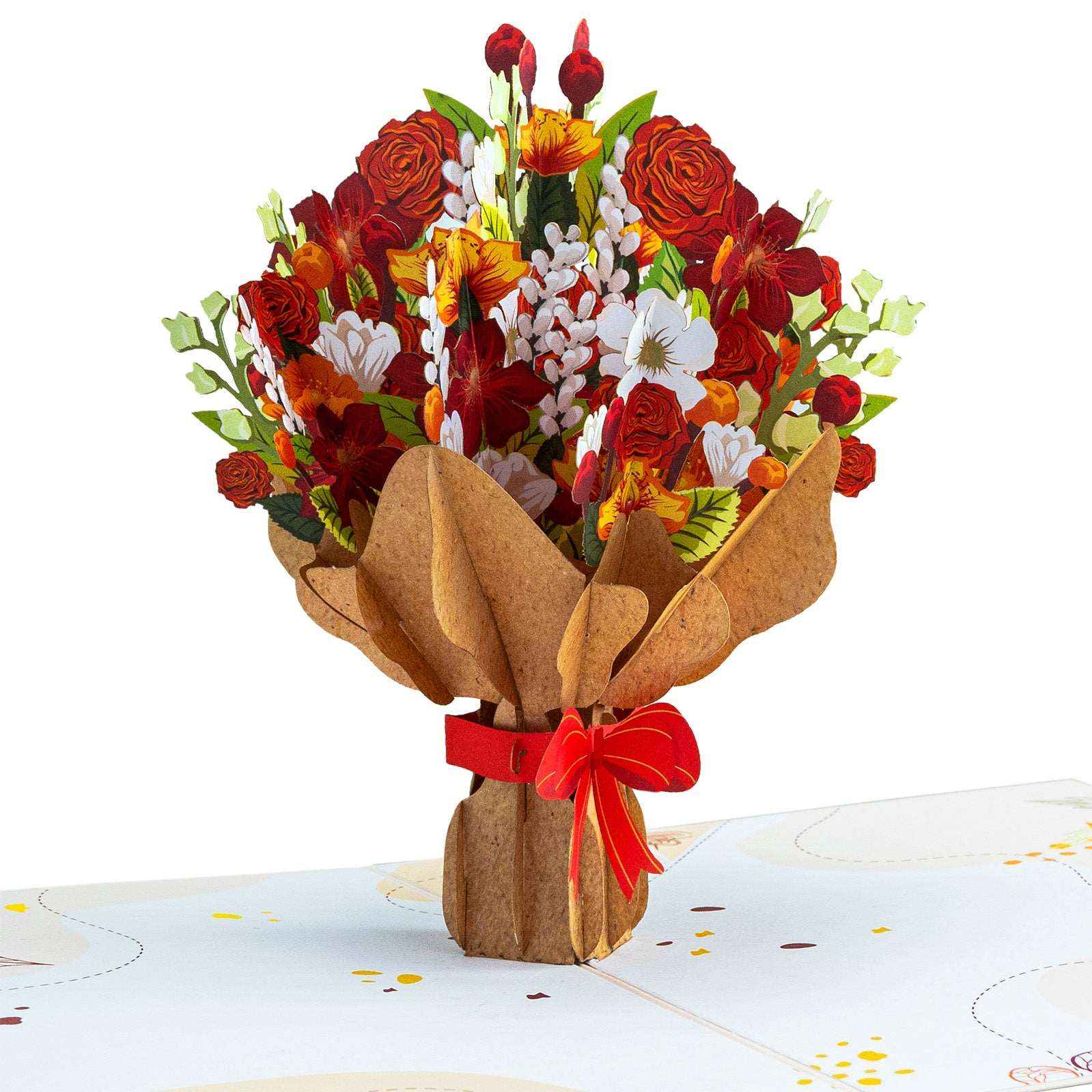 Fall Flower Bouquet Pop Up Card - Image 3