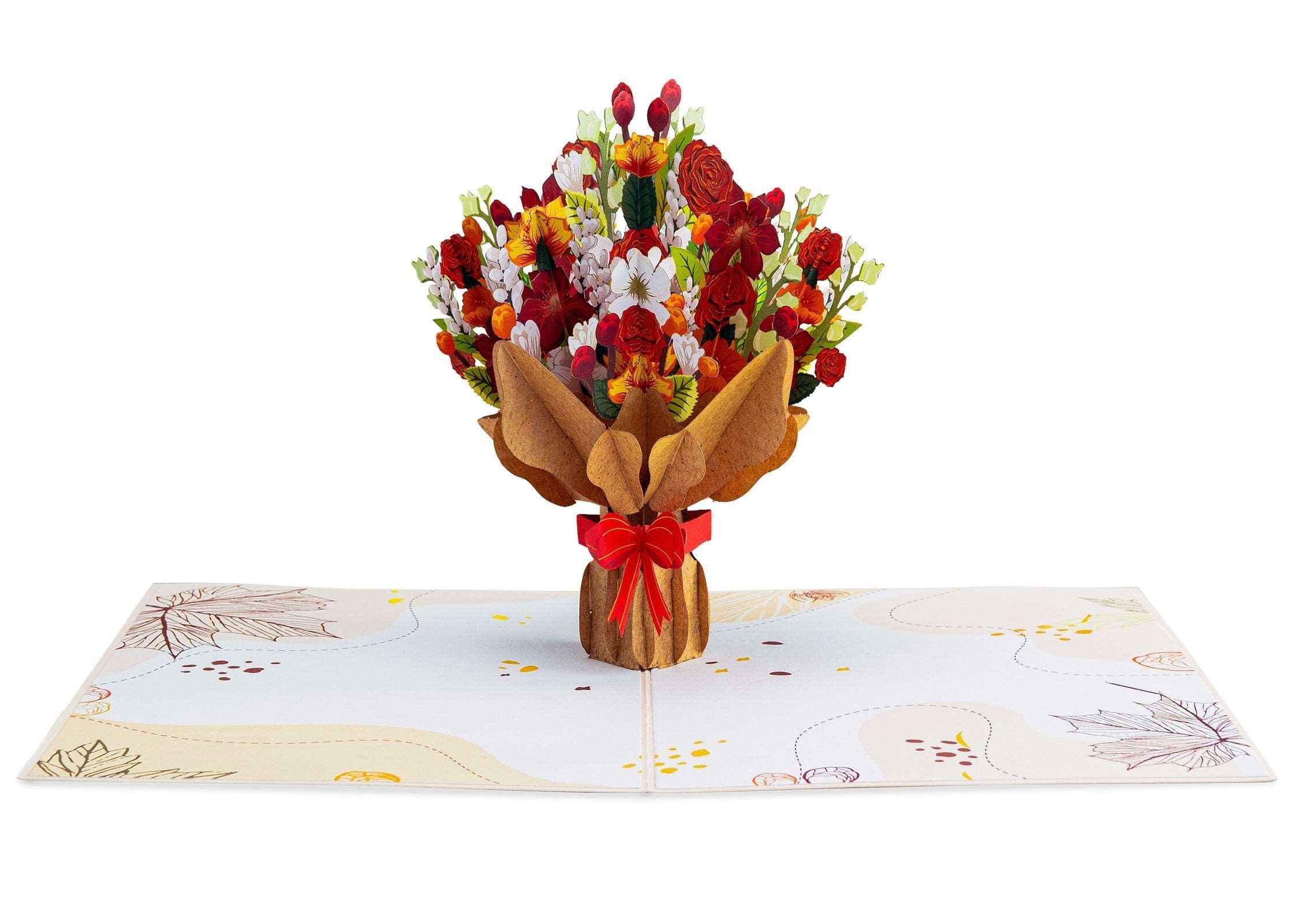 Fall Flower Bouquet Pop Up Card - Image 5