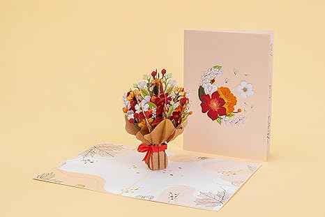 Fall Flower Bouquet Pop Up Card - Image 7