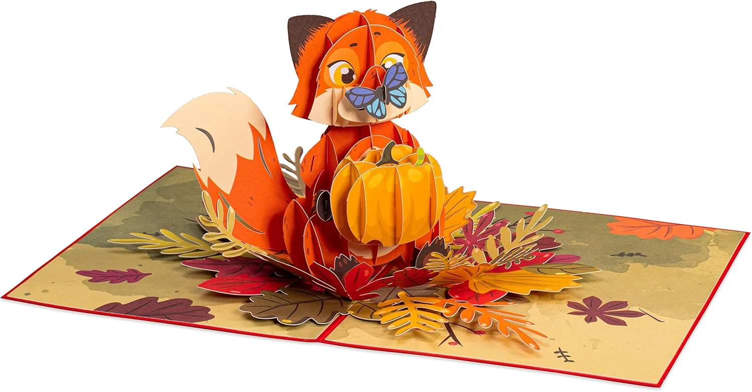 Fall Fox Pop Up Card - Image 4