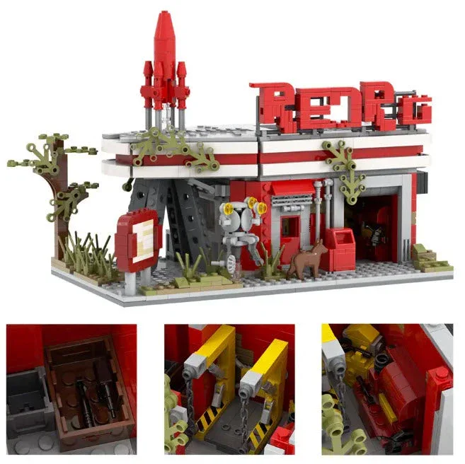 Fallout Red Rocket Truck Stop – MOC-1572 Post-Apocalyptic Set - Image 3