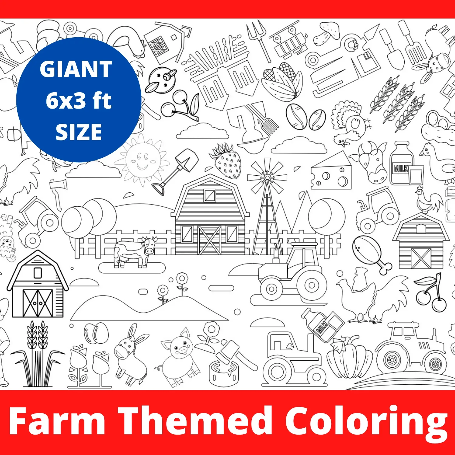 Farm Coloring Tablecloth - Image 2