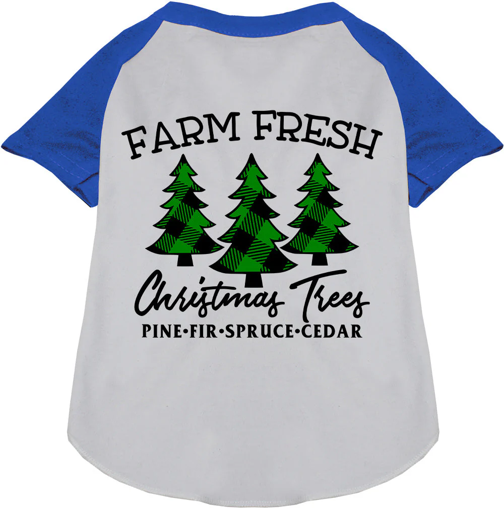 Farm Fresh Christmas Trees Pet Raglan Shirt - Image 4