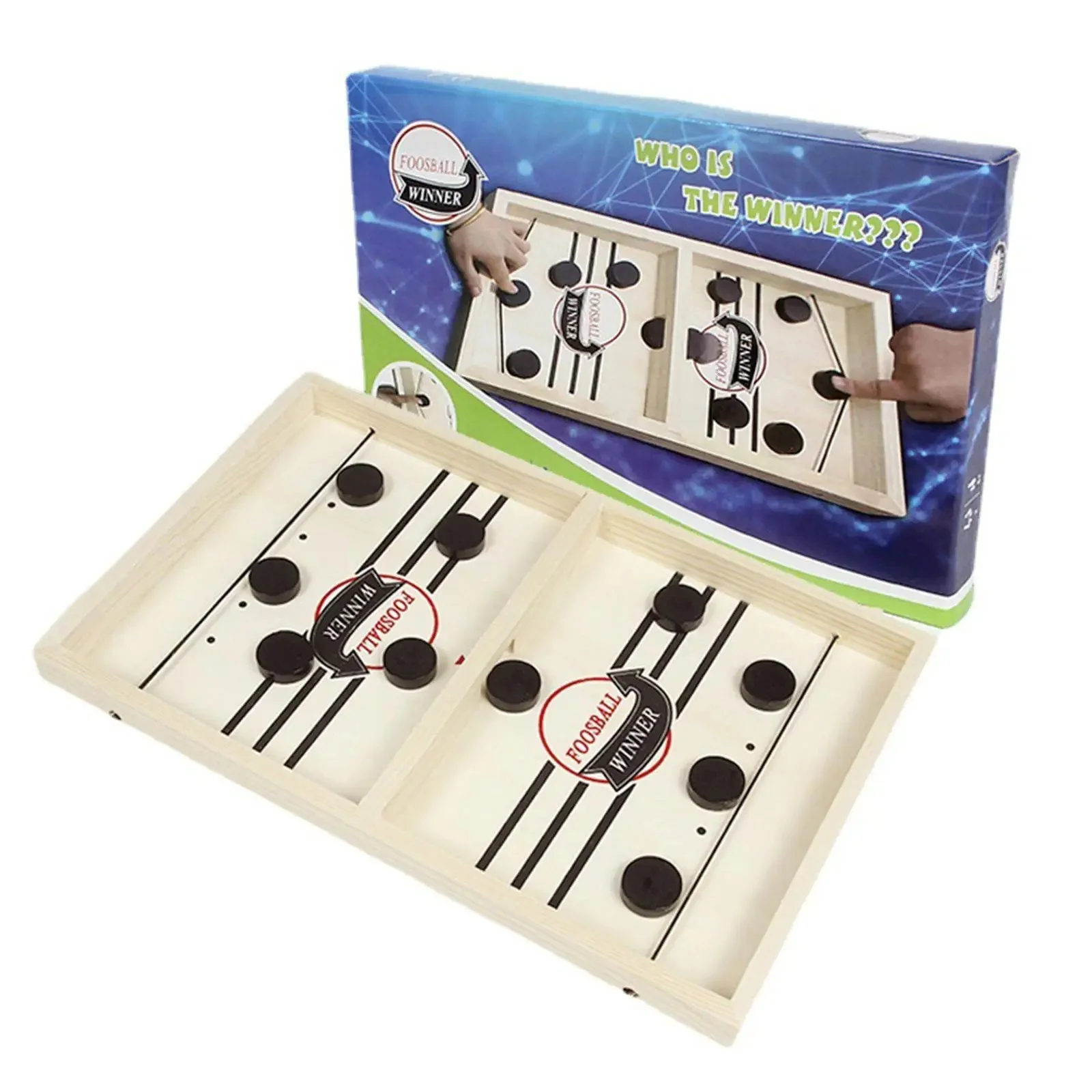 Fast Sling Puck Game,Wooden Hockey Game,Super Foosball Table,Desktop Battle Parent-Child Interaction Winner Slingshot Game,Adults And Kids Family Game Toys - Image 11