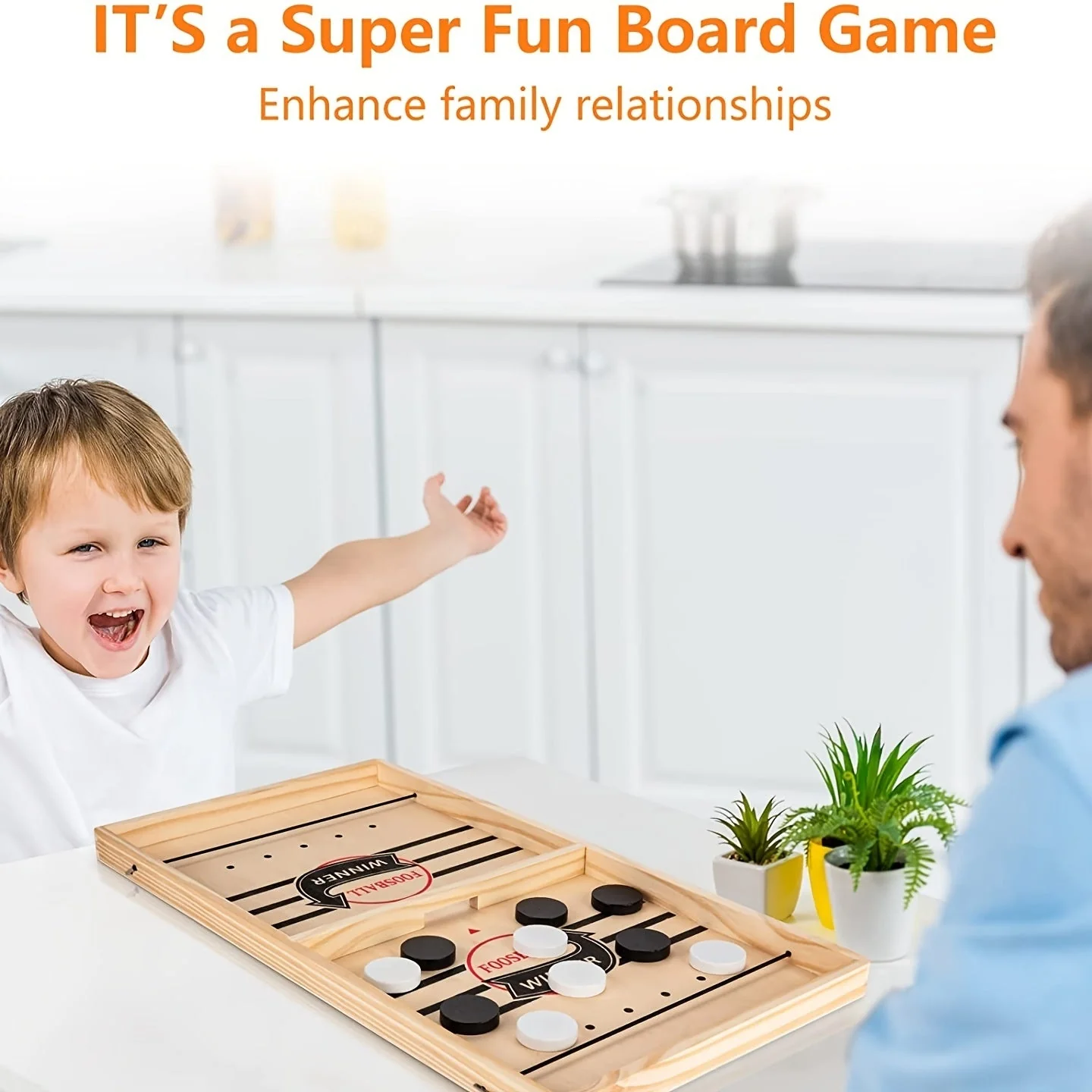 Fast Sling Puck Game,Wooden Hockey Game,Super Foosball Table,Desktop Battle Parent-Child Interaction Winner Slingshot Game,Adults And Kids Family Game Toys - Image 7