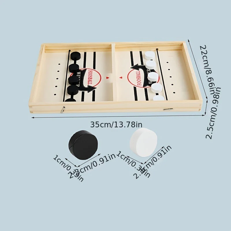 Fast Sling Puck Game,Wooden Hockey Game,Super Foosball Table,Desktop Battle Parent-Child Interaction Winner Slingshot Game,Adults And Kids Family Game Toys - Image 9