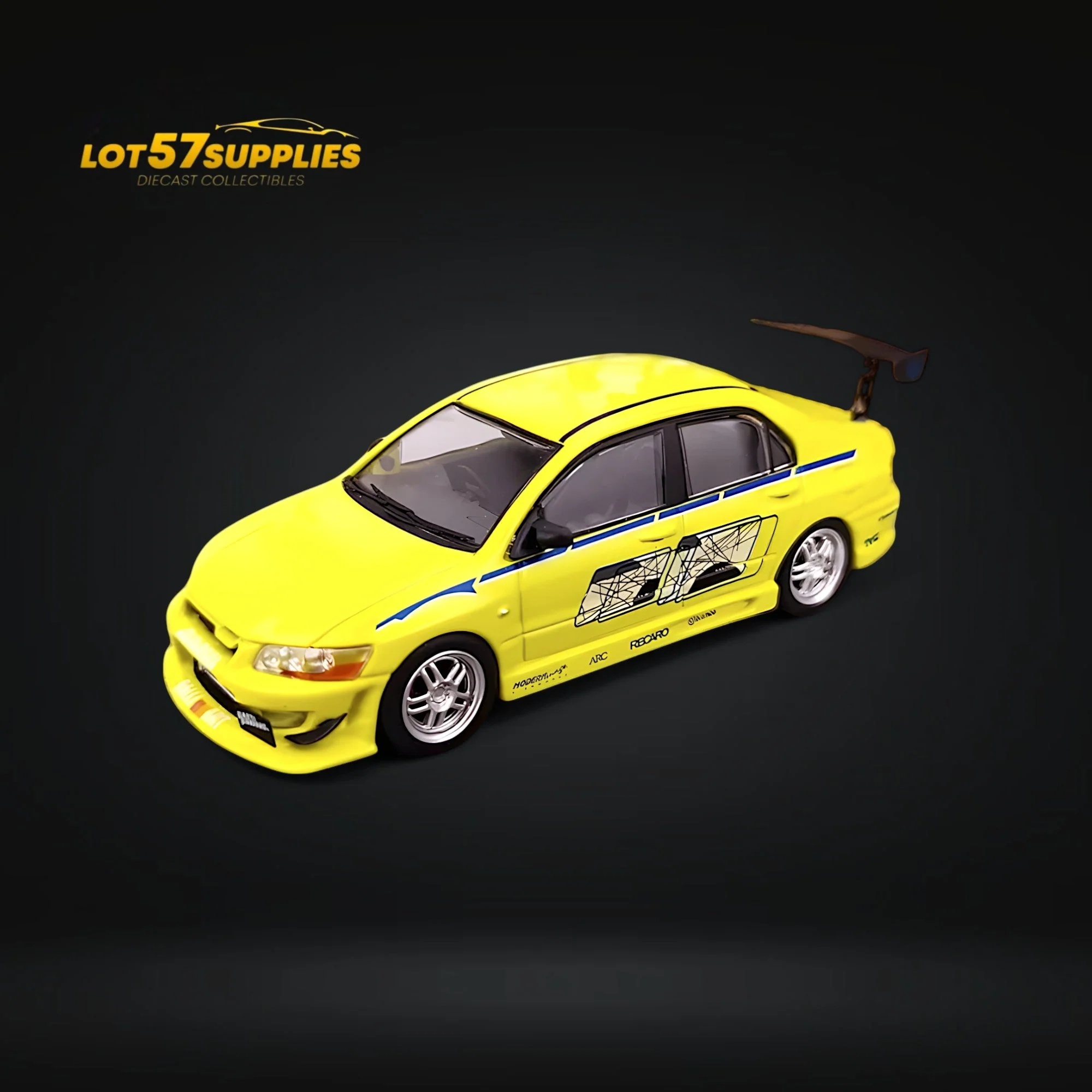 Fast Speed Mitsubishi Lancer Evolution EVO VII FNF Green Livery 1:64 - Image 4
