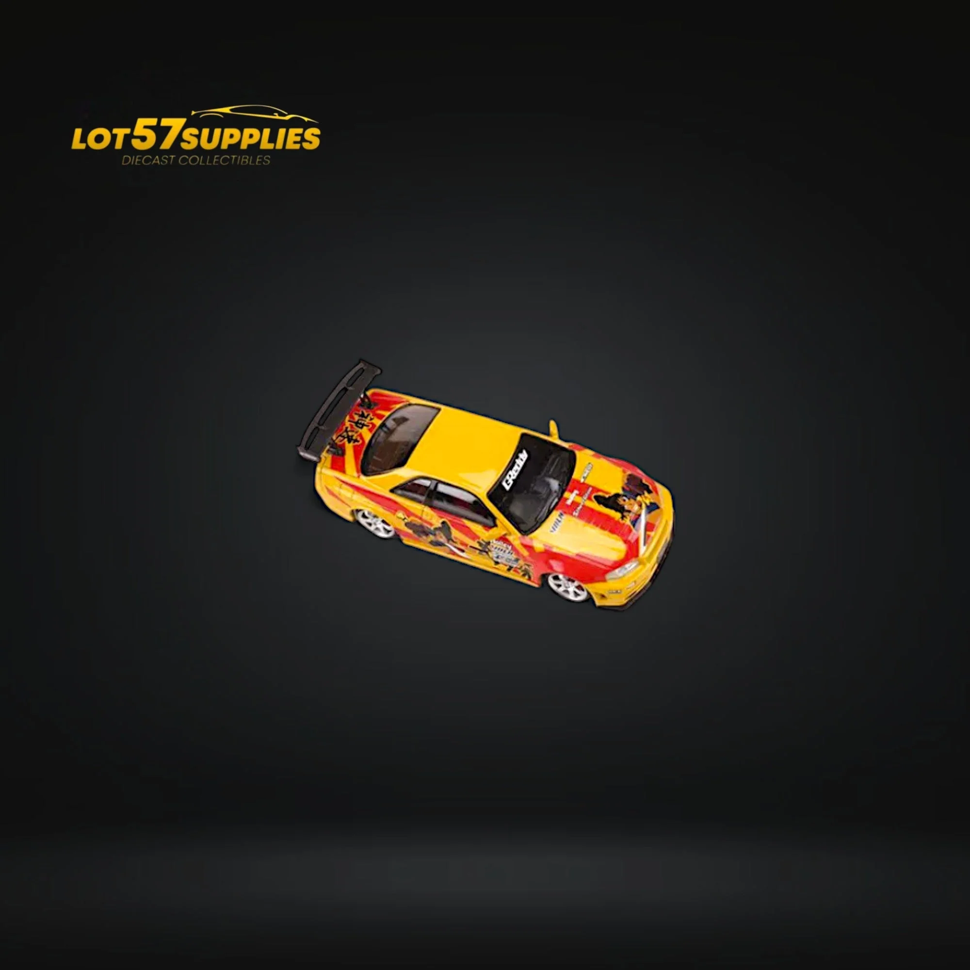 Fast Speed Nissan Skyline GT-R R34 Z-Tune Yellow-Red Livery 1:64 - Image 2