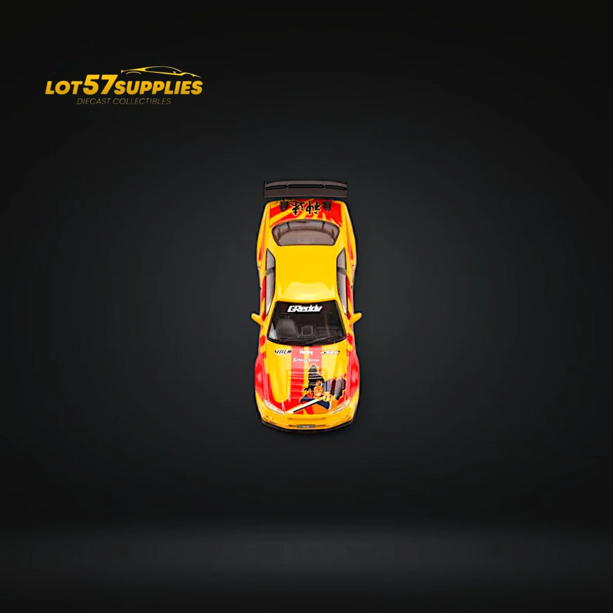 Fast Speed Nissan Skyline GT-R R34 Z-Tune Yellow-Red Livery 1:64 - Image 4