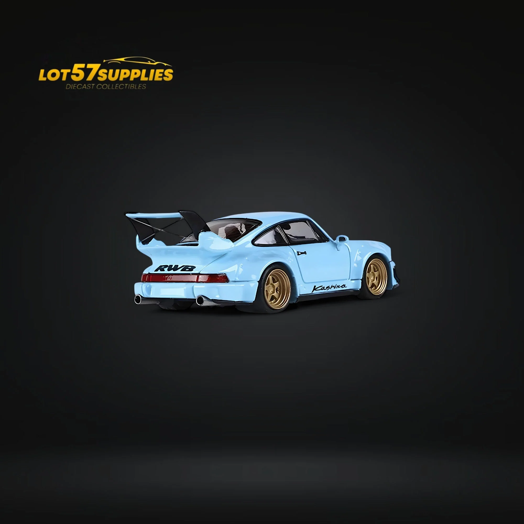 Fast Speed Porsche 964 RWB Tiffany Blue 1:64 - Image 3