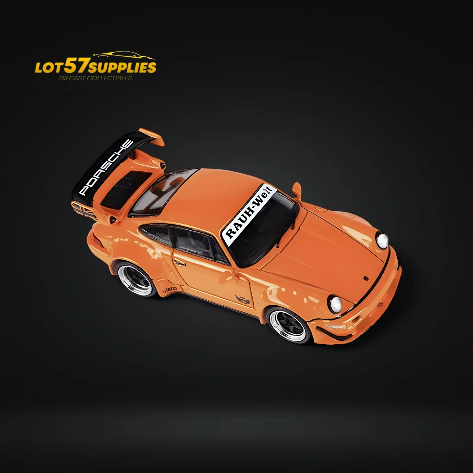 Fast Speed Porsche 964 RWB Widebody Orange 1:64 - Image 3