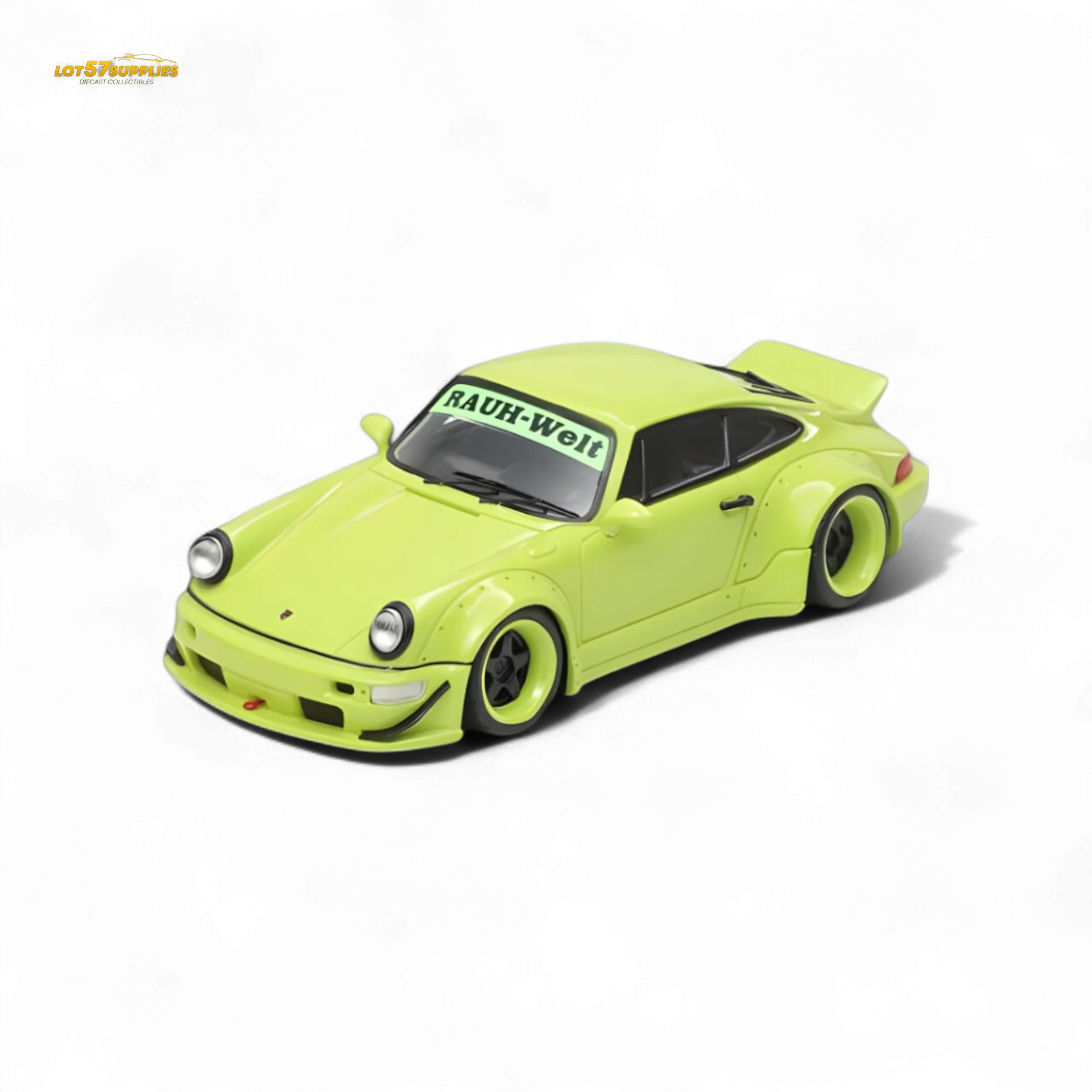 Fast Speed Rauh-Welt RWB964 Wide-Body Duck Wing Green 1:64 - Image 3