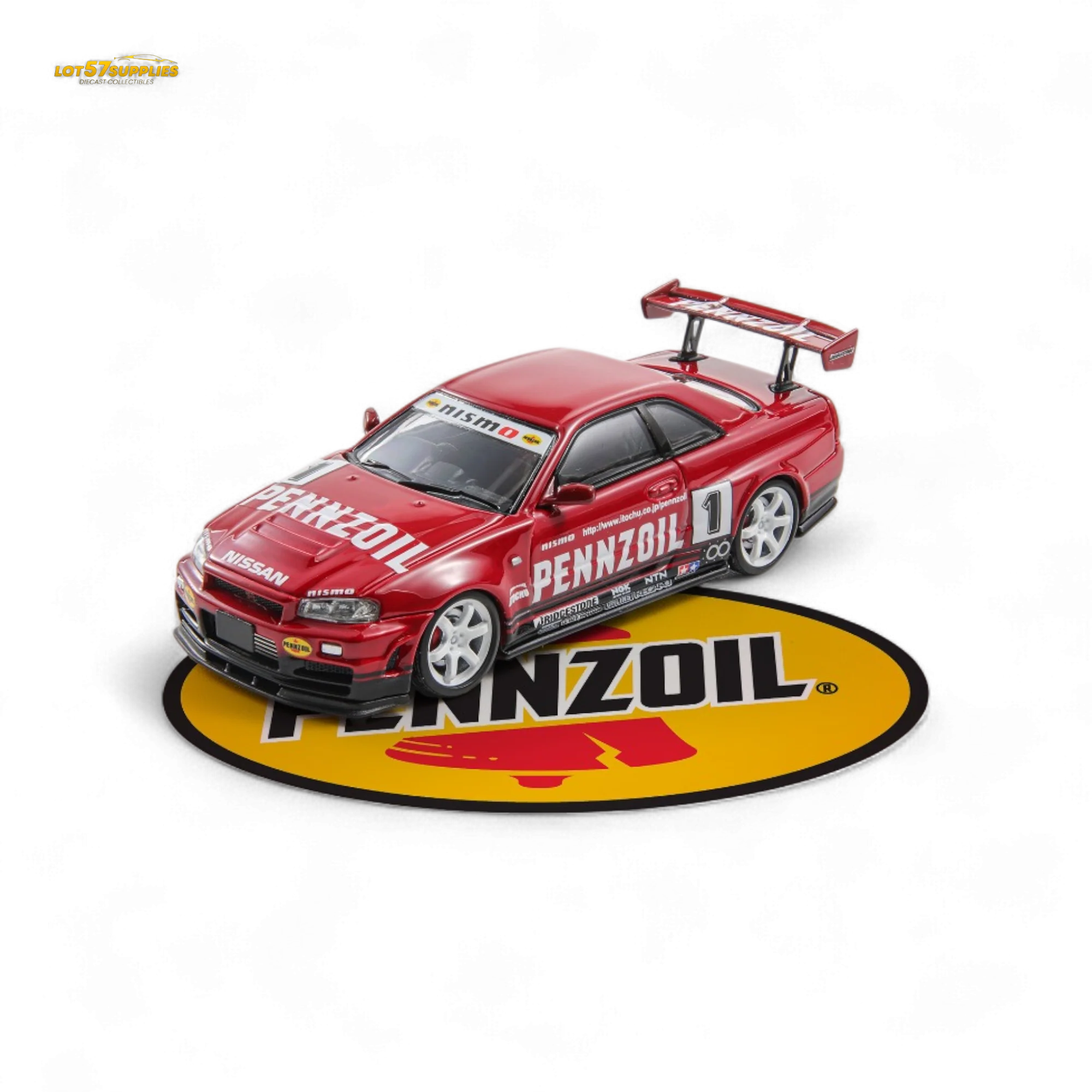 Fast Speed Skyline GT-R R34 Nismo Z-Tune Red 1:64 - Image 3