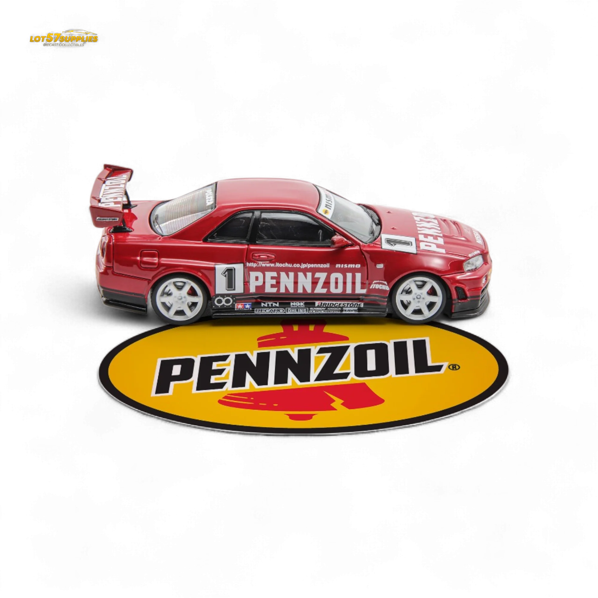 Fast Speed Skyline GT-R R34 Nismo Z-Tune Red 1:64 - Image 4