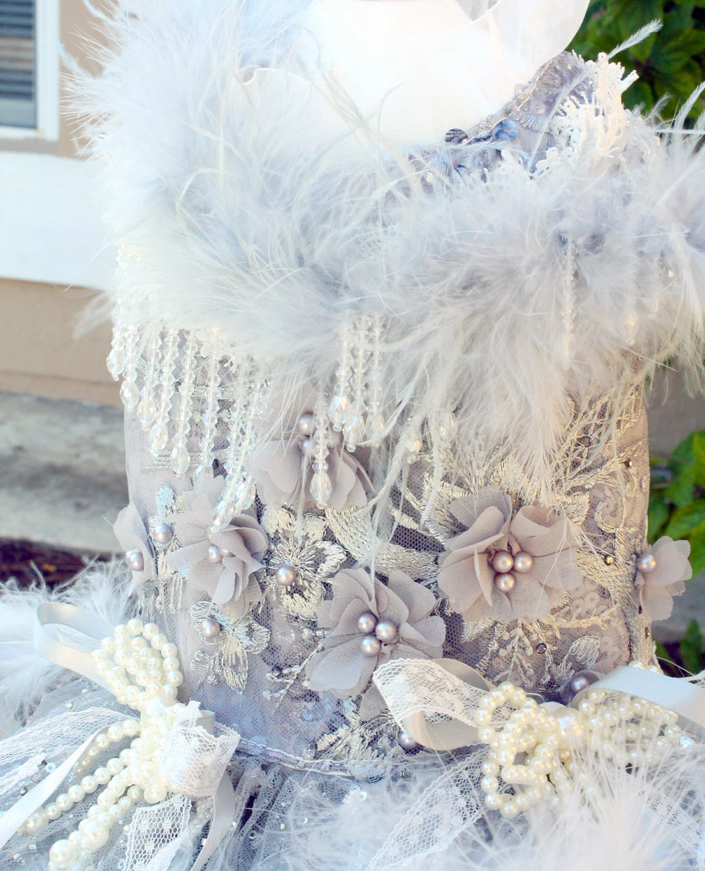Feather Fantasy Pet Gown | Luxury Dog Dress for Special Occasions - Image 5