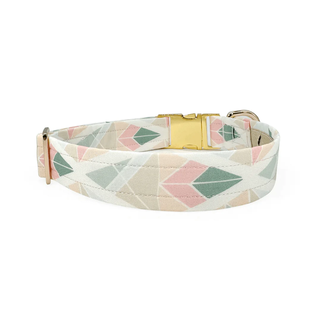 Feather Southwestern Geometric Mod Buckle & Martingale Dog Collar - Image 2