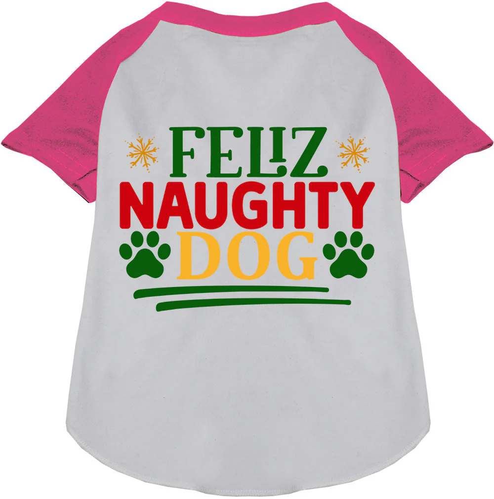 Feliz Naughty Dog Pet Raglan Shirt - Image 5