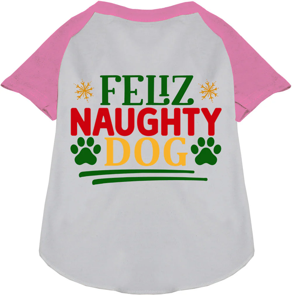 Feliz Naughty Dog Pet Raglan Shirt - Image 6
