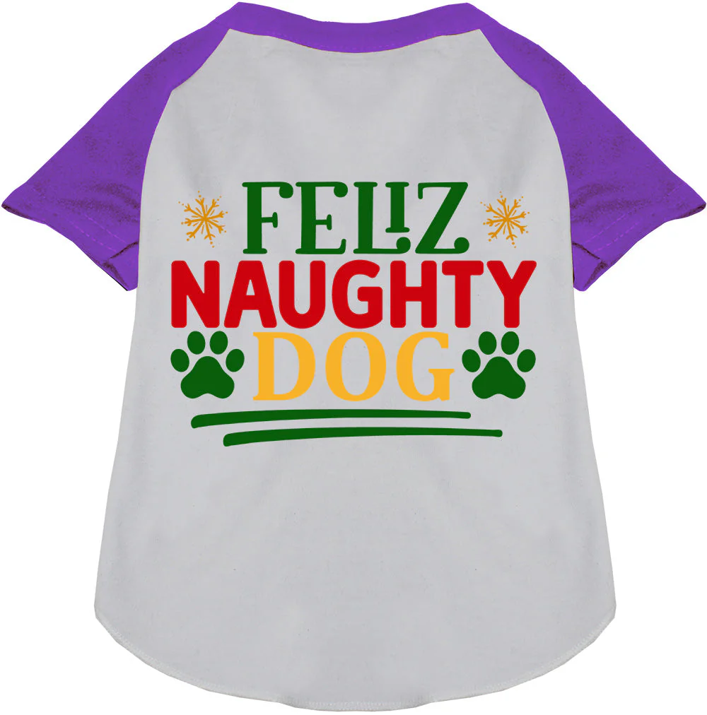 Feliz Naughty Dog Pet Raglan Shirt - Image 7
