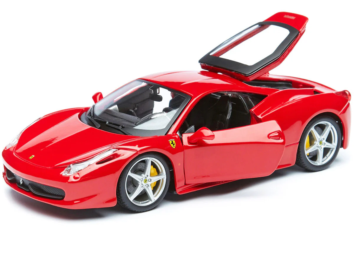 Ferrari 458 Italia Red 1/24 Diecast Model Car by Bburago - Image 3