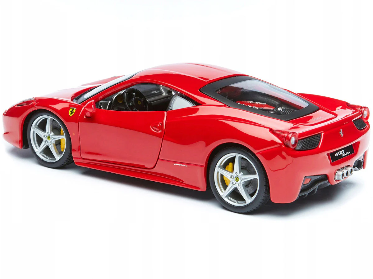 Ferrari 458 Italia Red 1/24 Diecast Model Car by Bburago - Image 4